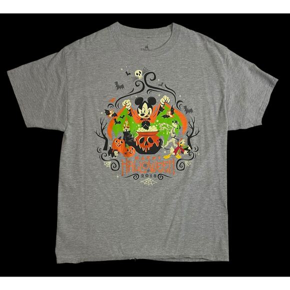Disney Parks Halloween 2018 Mickey Mouse T-Shirt Limited Edition Size Large Gray - Picture 6 of 8